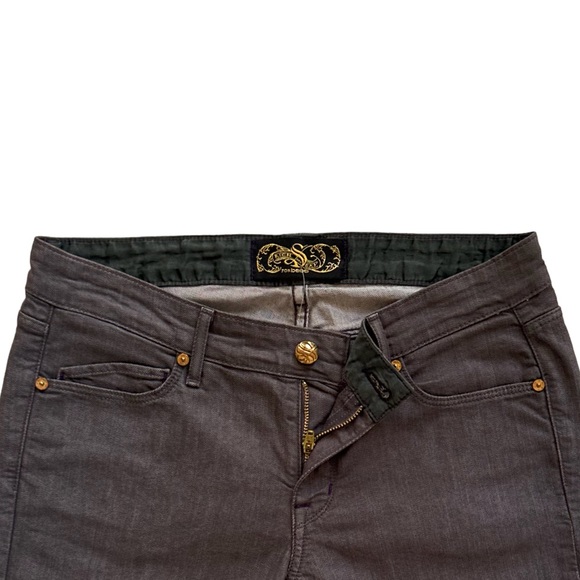 BeBe Grey Straight Up Sexy Straight Leg Jeans Size 28 - Picture 5 of 8